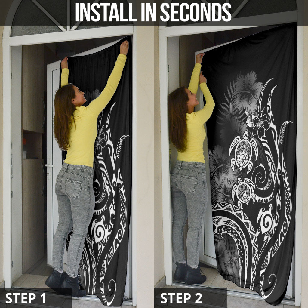 Aloha Hawaii Turtles Floral Door Cover Obsidian Glaze