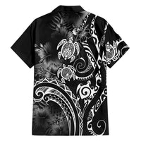 Aloha Hawaii Turtles Floral Family Matching Mermaid Dress and Hawaiian Shirt Obsidian Glaze