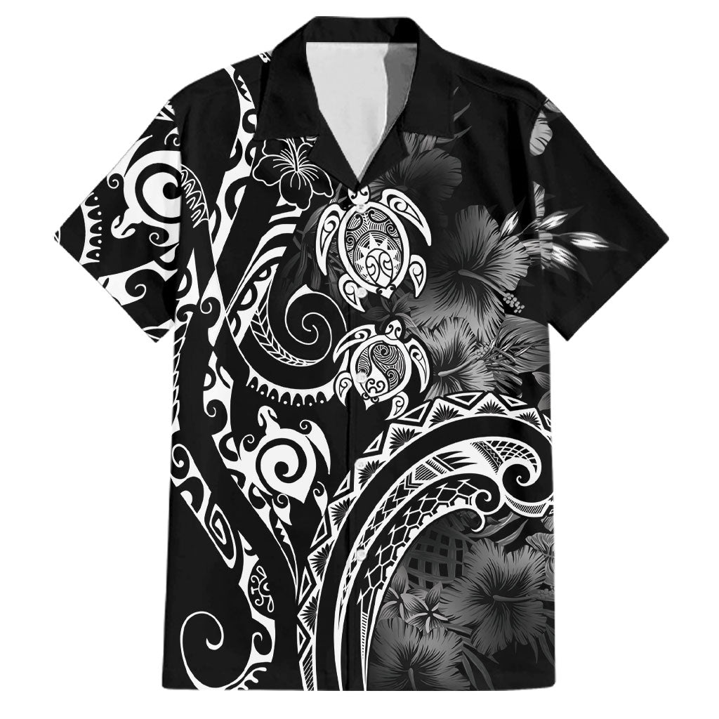 Aloha Hawaii Turtles Floral Family Matching Summer Maxi Dress and Hawaiian Shirt Obsidian Glaze