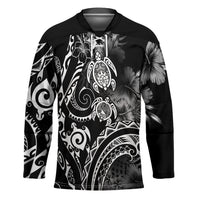 Aloha Hawaii Turtles Floral Hockey Jersey Obsidian Glaze