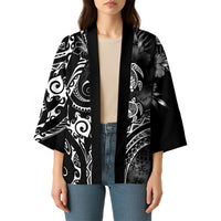 Aloha Hawaii Turtles Floral Kimono Obsidian Glaze