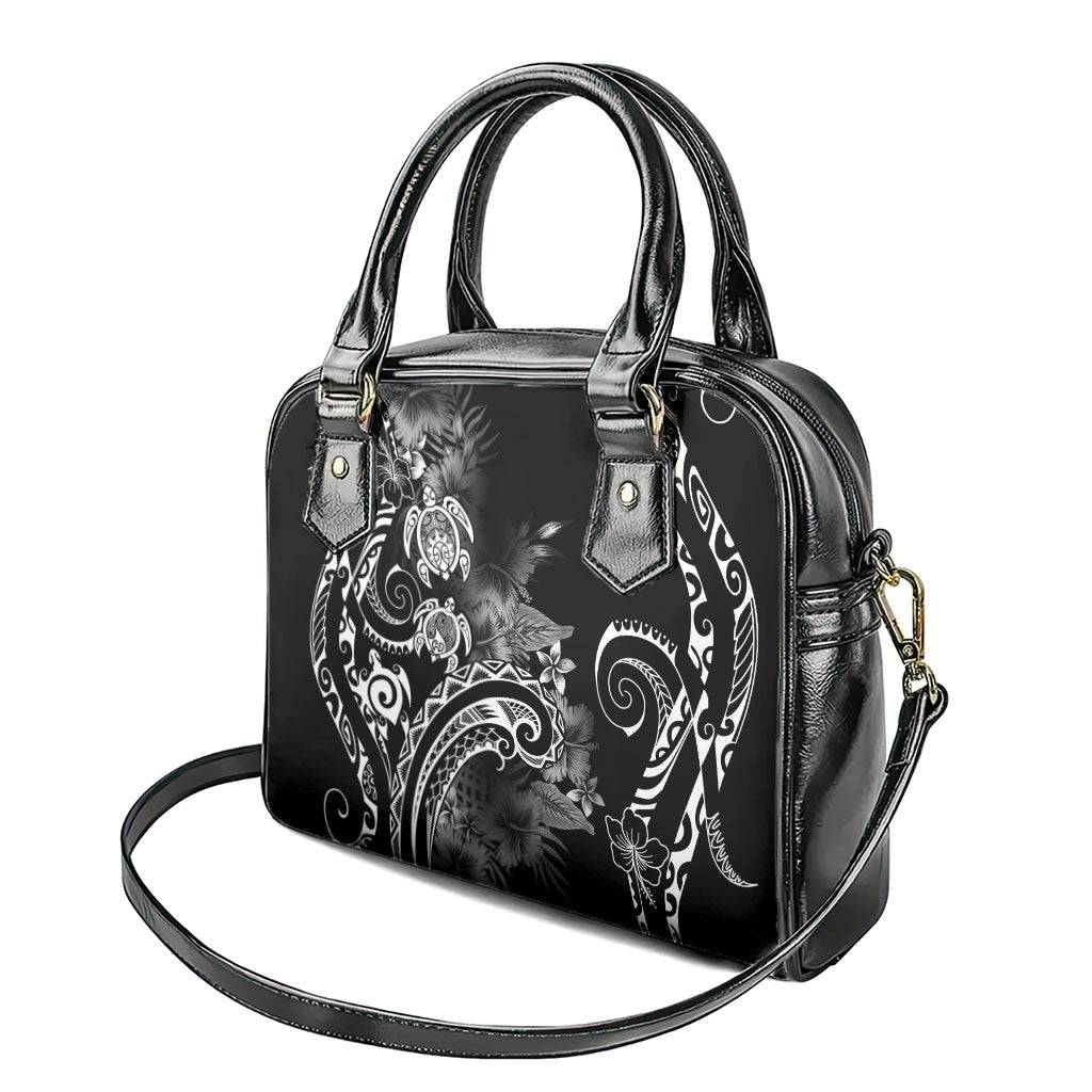 Aloha Hawaii Turtles Floral Shoulder Handbag Obsidian Glaze