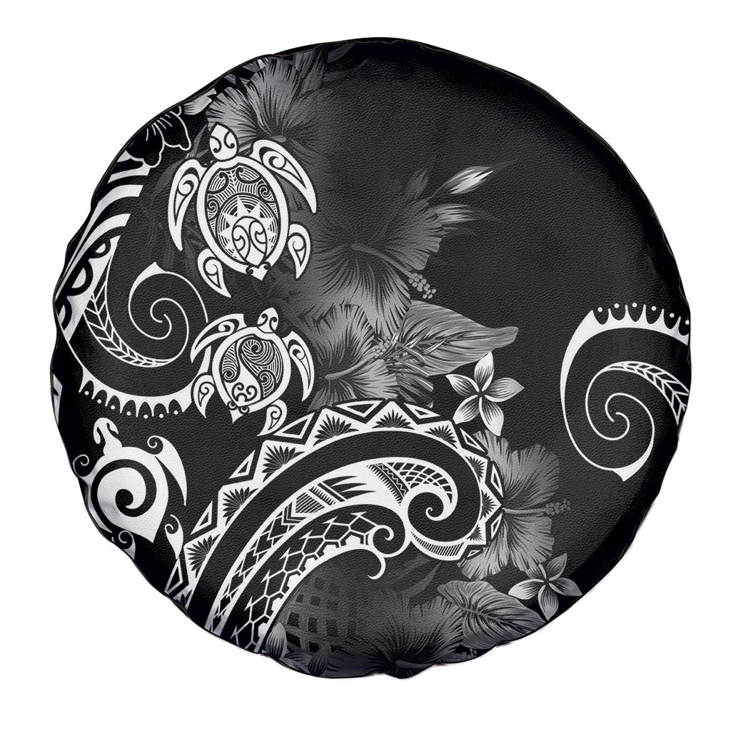 Aloha Hawaii Turtles Floral Spare Tire Cover Obsidian Glaze