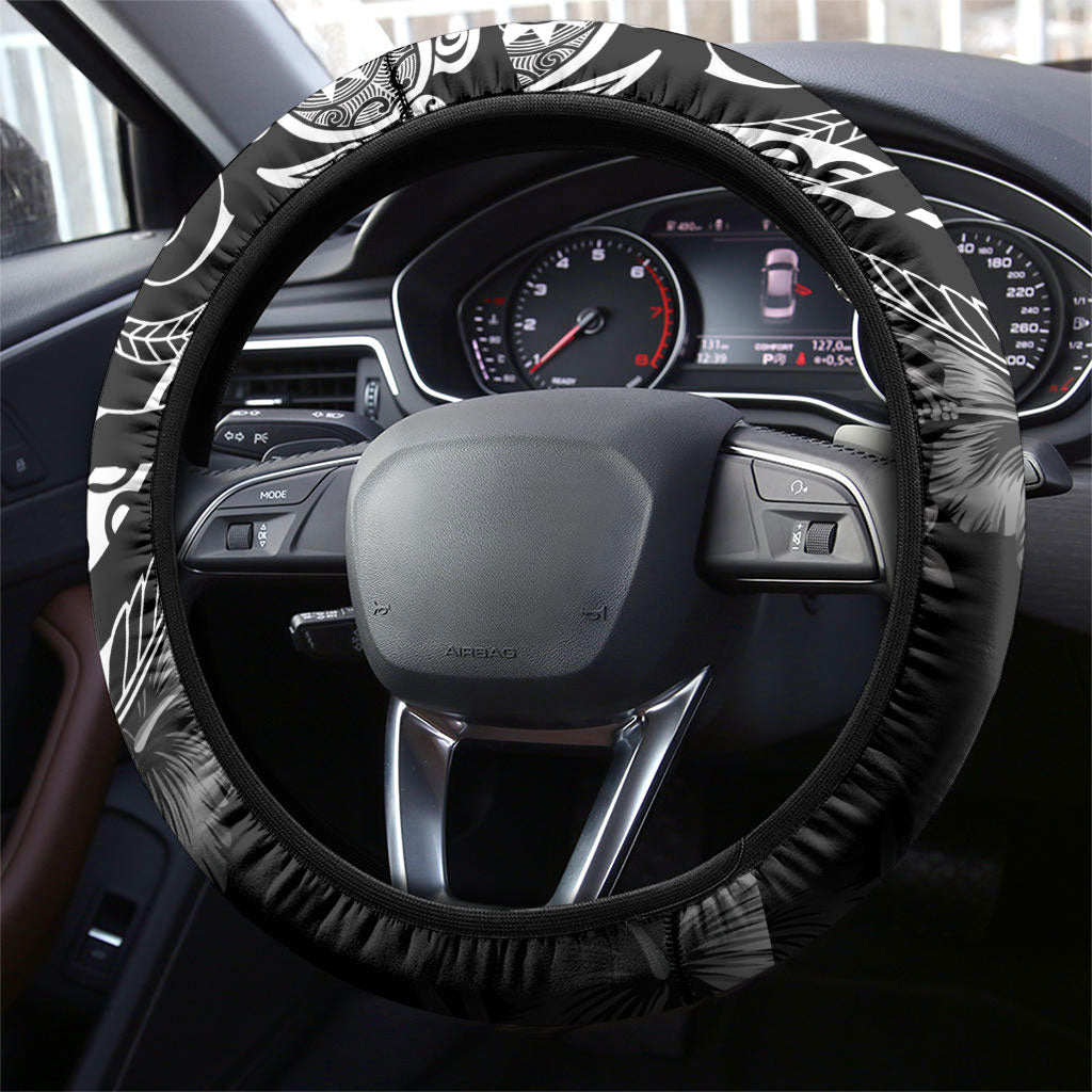 Aloha Hawaii Turtles Floral Steering Wheel Cover Obsidian Glaze