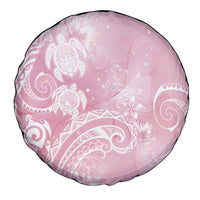 Aloha Hawaii Turtles Floral Spare Tire Cover Pink Marbles Glaze
