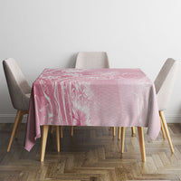 Aloha Hawaii Turtles Floral Tablecloth Pink Marbles Glaze
