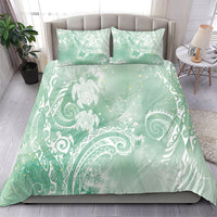 Aloha Hawaii Turtles Floral Bedding Set Seafoam Marbles Glaze LT7 - Polynesian Pride