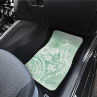 Aloha Hawaii Turtles Floral Car Mats Seafoam Marbles Glaze