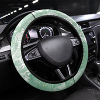 Aloha Hawaii Turtles Floral Steering Wheel Cover Seafoam Marbles Glaze