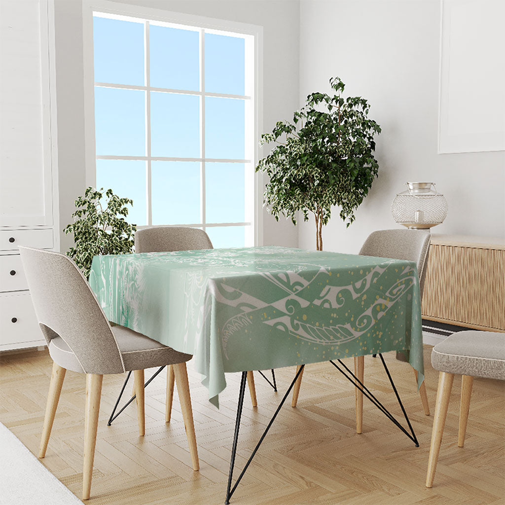 Aloha Hawaii Turtles Floral Tablecloth Seafoam Marbles Glaze LT7 - Polynesian Pride