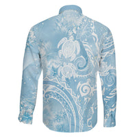 Aloha Hawaii Turtles Floral Family Matching Off Shoulder Maxi Dress and Hawaiian Shirt Aqua Marbles Glaze
