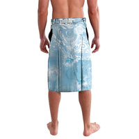 Aloha Hawaii Turtles Floral Lavalava Aqua Marbles Glaze LT7 - Polynesian Pride