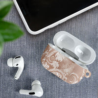 Aloha Hawaii Turtles Floral AirPods Case Taupe Marbles Glaze