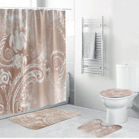 Aloha Hawaii Turtles Floral Bathroom Set Taupe Marbles Glaze