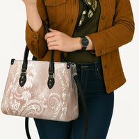 Aloha Hawaii Turtles Floral Leather Bag Taupe Marbles Glaze