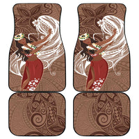 Tahiti Islands Polynesian Plumeria Car Mats Tahitian Vahine 'Ote'a - Beige LT7 - Polynesian Pride