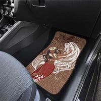 Tahiti Islands Polynesian Plumeria Car Mats Tahitian Vahine 'Ote'a - Beige LT7 - Polynesian Pride
