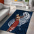 Tahiti Islands Polynesian Plumeria Area Rug Tahitian Vahine 'Ote'a - Navy Blue