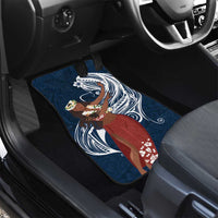Tahiti Islands Polynesian Plumeria Car Mats Tahitian Vahine 'Ote'a - Navy Blue LT7 - Polynesian Pride