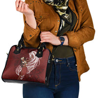 Tahiti Islands Polynesian Plumeria Shoulder Handbag Tahitian Vahine 'Ote'a - Scarlet LT7 - Polynesian Pride