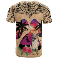 Polynesian T Shirt Dog Lover With German Shepherd - Sunset At The Beach LT7 - Polynesian Pride