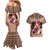 Polynesian Couples Matching Mermaid Dress and Hawaiian Shirt Dog Lover With German Shepherd - Sunset At The Beach Brown Ver LT7 - Polynesian Pride