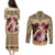 Polynesian Couples Matching Puletasi Dress and Long Sleeve Button Shirts Dog Lover With Shiba Inu - Sunset At The Beach LT7 - Polynesian Pride