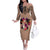 Polynesian Off The Shoulder Long Sleeve Dress Dog Lover With Shiba Inu - Sunset At The Beach Brown Ver LT7 Women Brown - Polynesian Pride