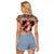 Polynesian Raglan Cropped T Shirt Dog Lover With Shiba Inu - Sunset At The Beach Brown Ver LT7 - Polynesian Pride