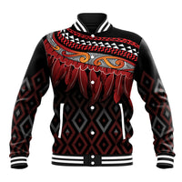 Aotearoa Maori Ngapuhi Iwi Baseball Jacket Korowai Tukutuku Kaokao Motifs LT7 Unisex Black - Polynesian Pride