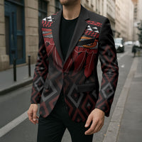 Aotearoa Maori Ngapuhi Iwi Blazer Korowai Tukutuku Kaokao Motifs LT7 - Polynesian Pride