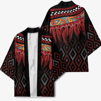 Aotearoa Maori Ngapuhi Iwi Kimono Korowai Tukutuku Kaokao Motifs LT7 - Polynesian Pride