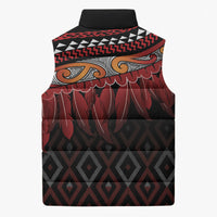 Aotearoa Maori Ngapuhi Iwi Sleeveless Puffer Jacket Korowai Tukutuku Kaokao Motifs LT7 - Polynesian Pride