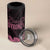 Polynesian Breast Cancer Awareness Can Cooler Tumbler Floral Butterfly