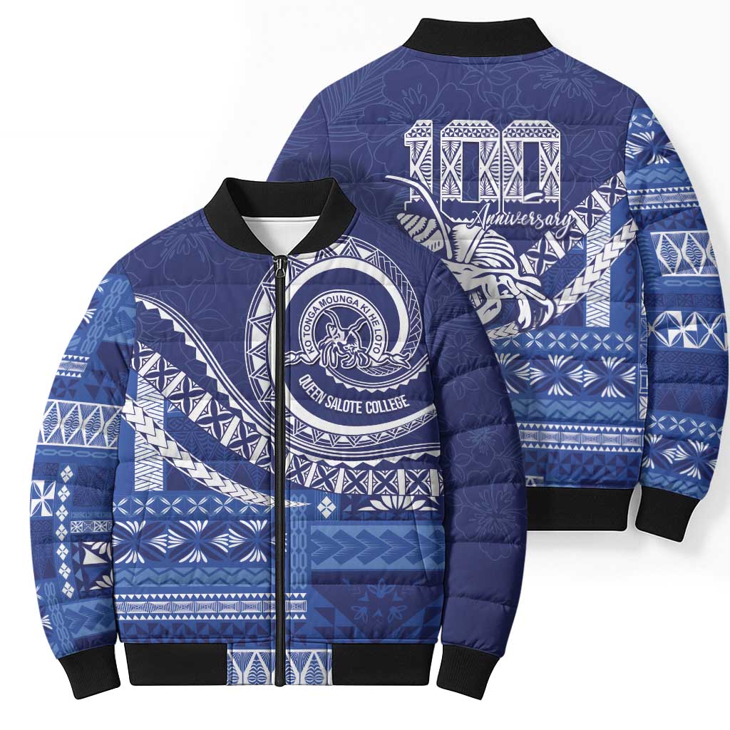 Queen Salote College 100th Anniversary Bomber Puffer Jacket QSC Royal Girls LT7 - Polynesian Pride