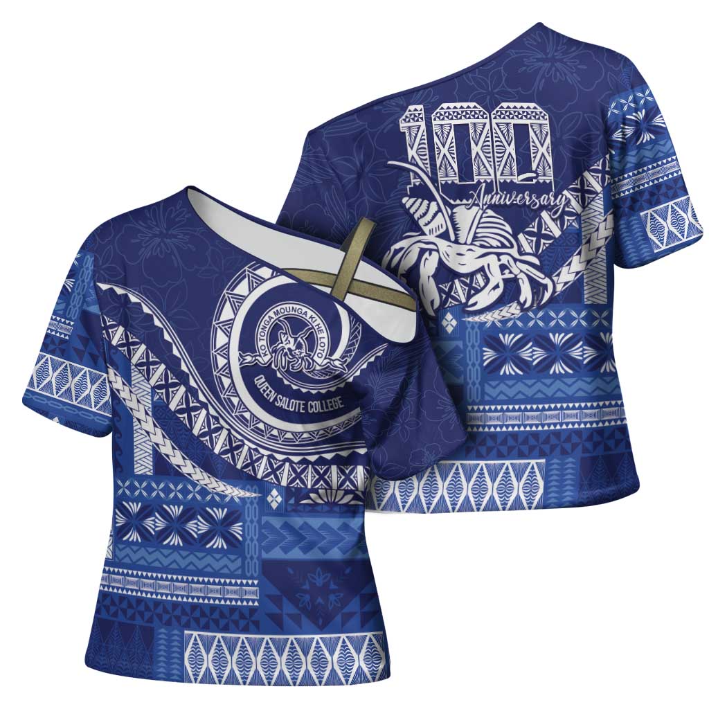 Queen Salote College 100th Anniversary Cross Shoulder Shirt QSC Royal Girls LT7 - Polynesian Pride