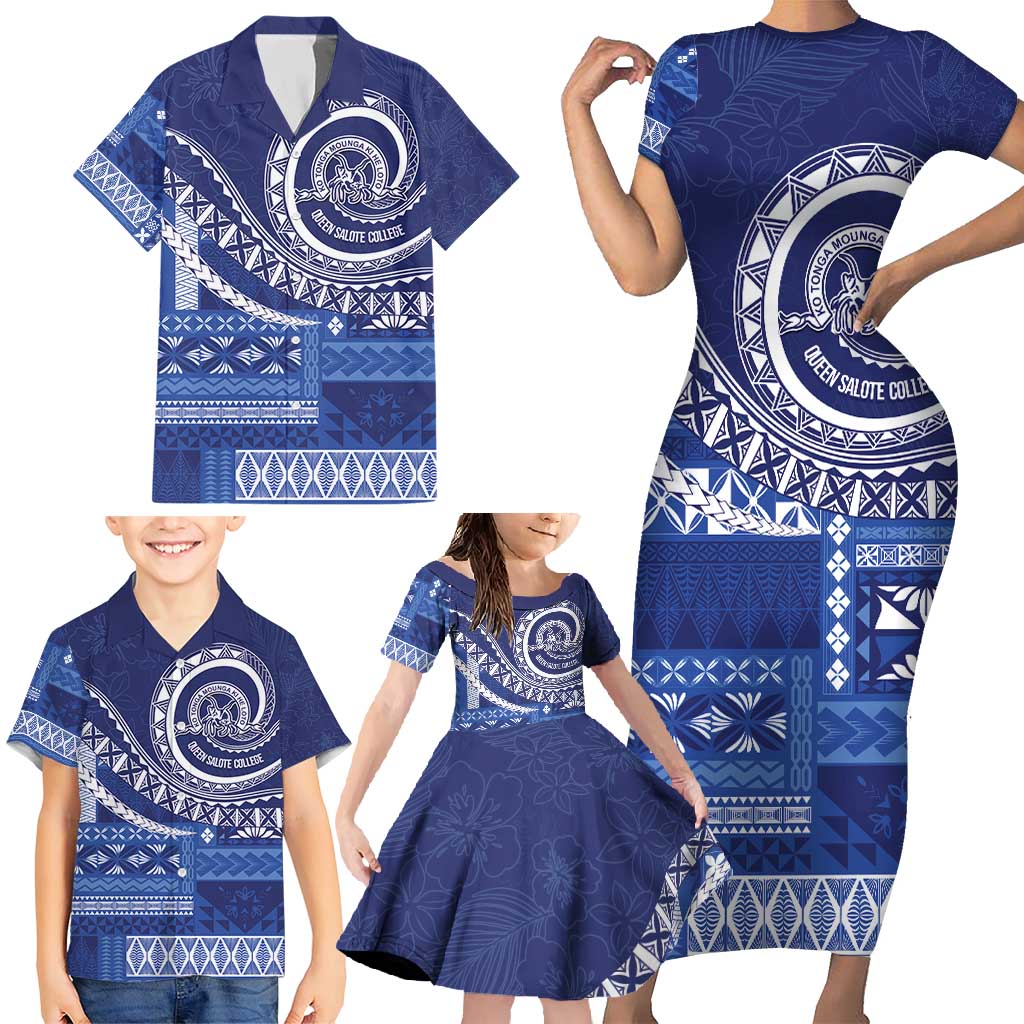 Queen Salote College 100th Anniversary Family Matching Short Sleeve Bodycon Dress and Hawaiian Shirt QSC Royal Girls - Polynesian Pride