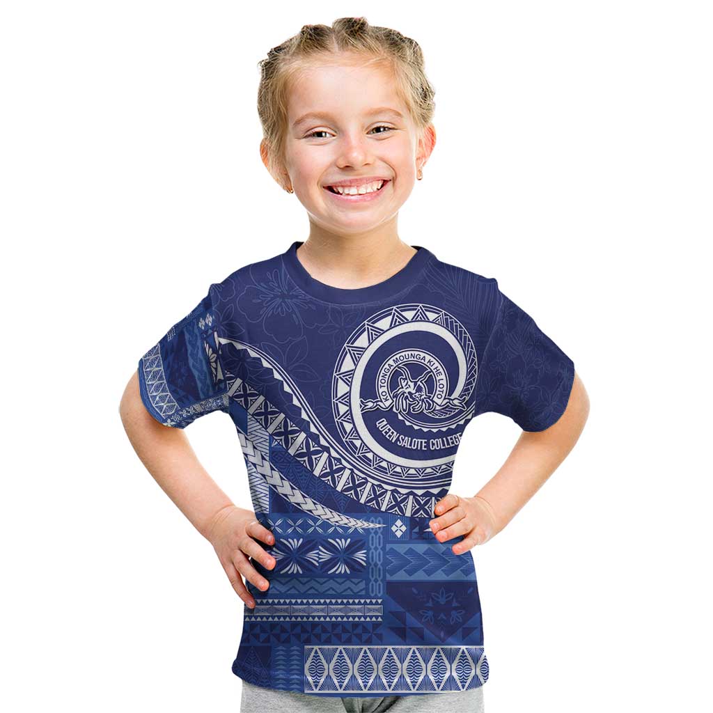Queen Salote College 100th Anniversary Kid T Shirt QSC Royal Girls LT7 Royal Blue - Polynesian Pride