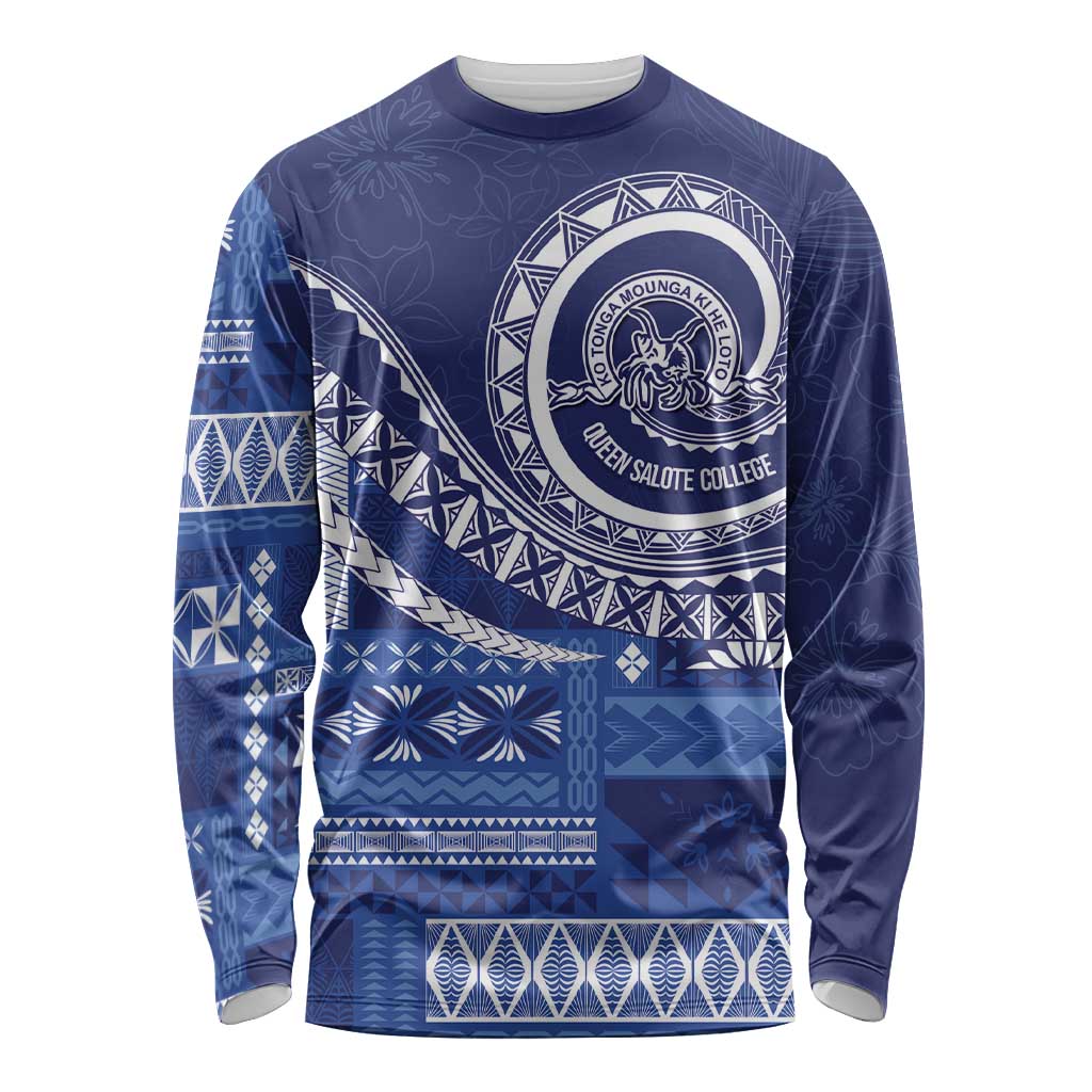 Queen Salote College 100th Anniversary Long Sleeve Shirt QSC Royal Girls LT7 Unisex Royal Blue - Polynesian Pride