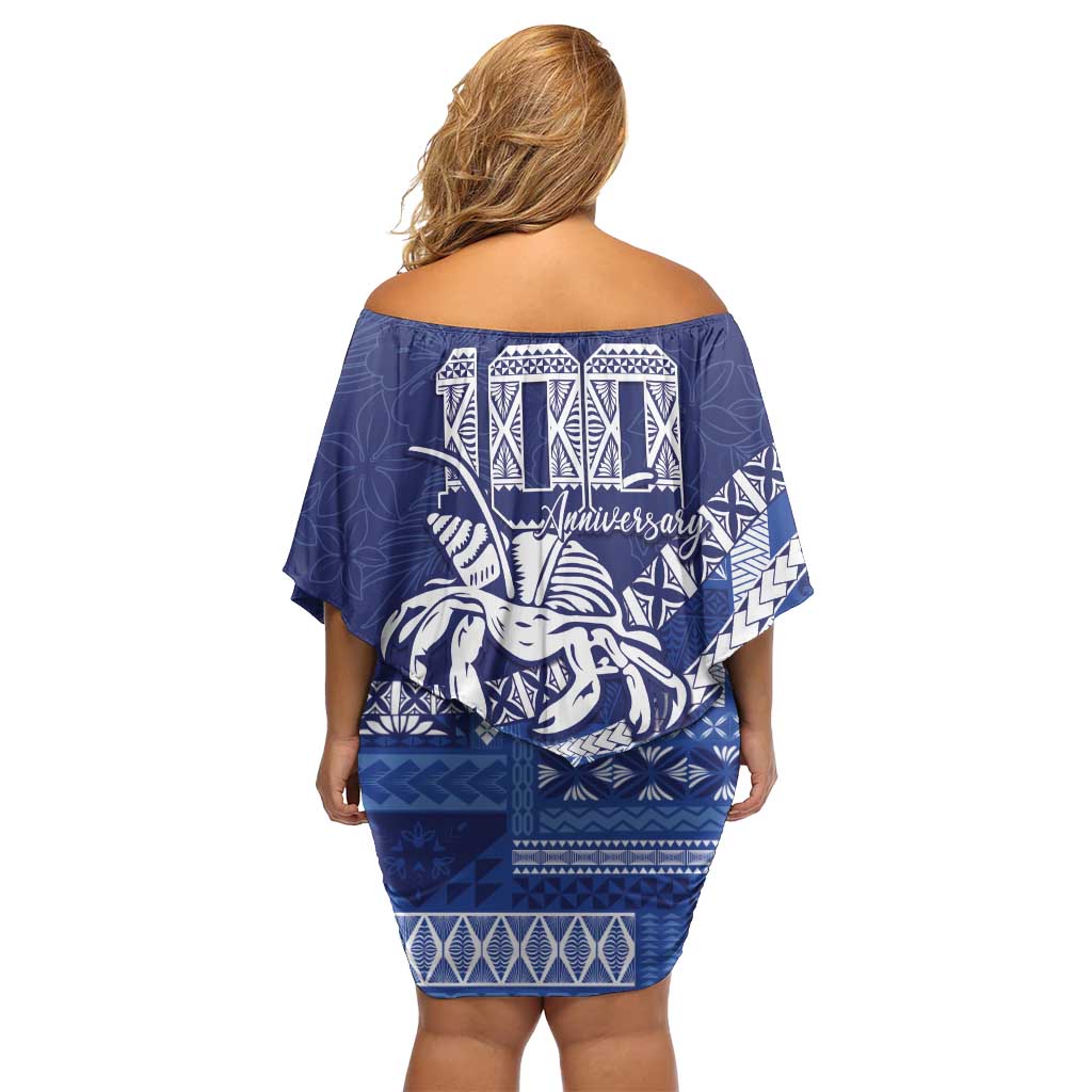 Queen Salote College 100th Anniversary Off Shoulder Short Dress QSC Royal Girls LT7 - Polynesian Pride