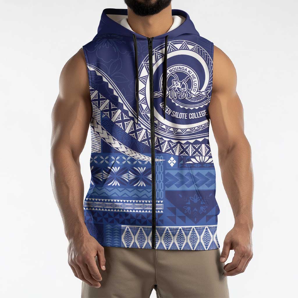 Queen Salote College 100th Anniversary Sleeveless Zip Hoodie QSC Royal Girls LT7 - Polynesian Pride