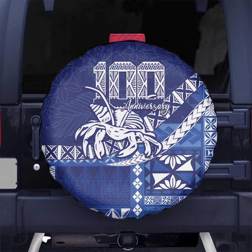 Queen Salote College 100th Anniversary Spare Tire Cover QSC Royal Girls LT7 No hole Royal Blue - Polynesian Pride