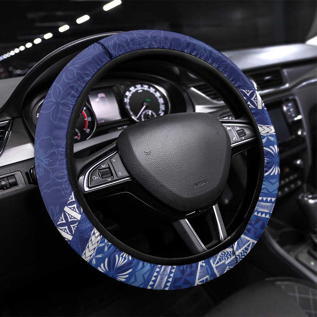 Queen Salote College 100th Anniversary Steering Wheel Cover QSC Royal Girls LT7 Universal Fit Royal Blue - Polynesian Pride