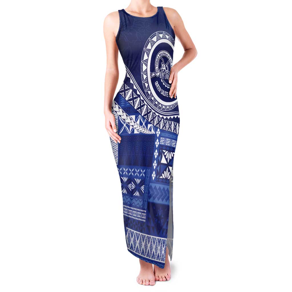 Queen Salote College 100th Anniversary Tank Maxi Dress QSC Royal Girls LT7 Women Royal Blue - Polynesian Pride