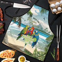 Wish You A Merry Martini Christmas Apron Cocktail Parrot-dise