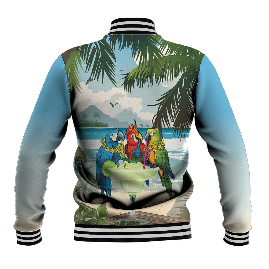 Wish You A Merry Martini Christmas Baseball Jacket Cocktail Parrot-dise