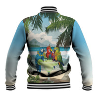 Wish You A Merry Martini Christmas Baseball Jacket Cocktail Parrot-dise