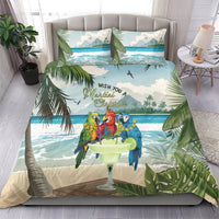 Wish You A Merry Martini Christmas Bedding Set Cocktail Parrot-dise