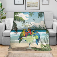 Wish You A Merry Martini Christmas Blanket Cocktail Parrot-dise