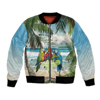 Wish You A Merry Martini Christmas Bomber Jacket Cocktail Parrot-dise